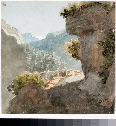 View of Mountain Trail by Luigi Garibbo