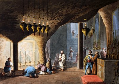 Grotto of the Nativity, Jerusalem by Luigi Mayer