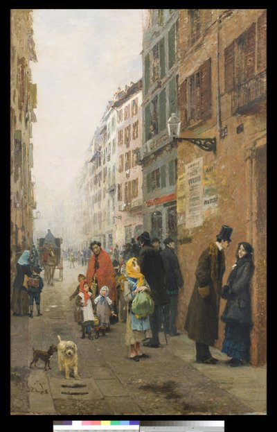 A Street in Milan by Luigi Rossi