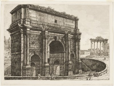 The Arch of Septimus Severus by Luigi Rossini