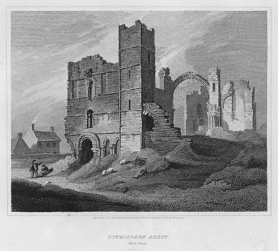 Lindisfarn Abbey, West Front by Luke (after) Clennell