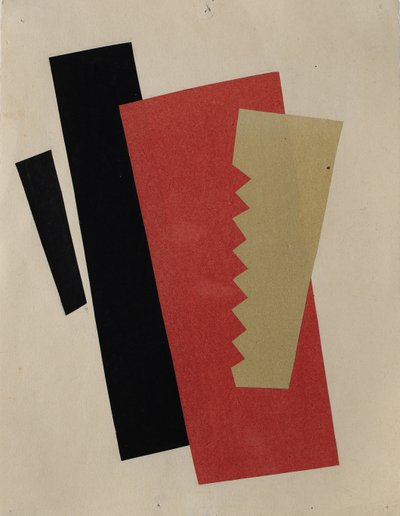 Composition Red-Black-Gold by Lyubov Sergeevna Popova