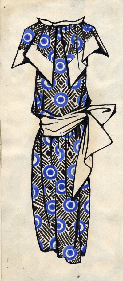Design for a dress, 1924 by Lyubov Sergeevna Popova