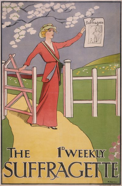 Poster for The Suffragette newspaper by M Bartels
