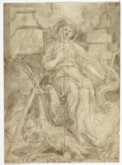 Study for Saint Margaret by Maarten de Vos