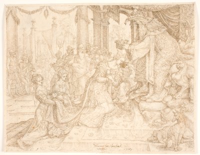 Esther Crowned by Ahasuerus by Maarten van Heemskerck