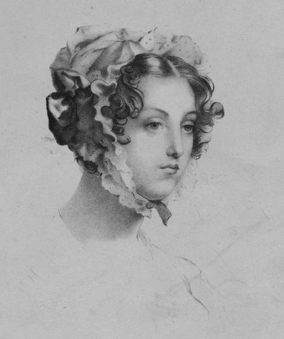 Woman wearing a bonnet, 1820s by Mademoiselle Formentin