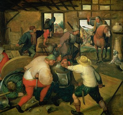 A Fight, c.1565-70 by Maerten van Cleve