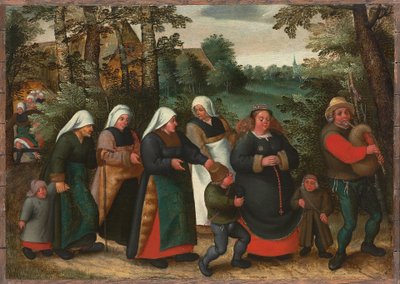 The Procession of the Bride by Maerten van Cleve