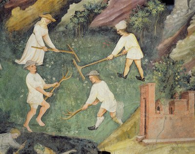 Haymaking in the Month of June (detail) by Maestro Venceslao