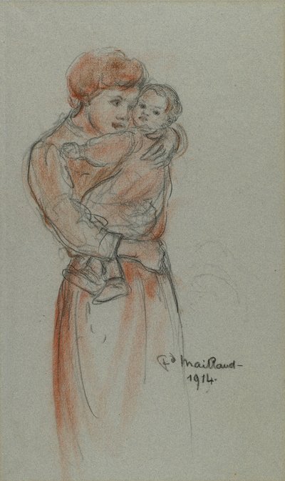 Mother and Child by Maillaud, Fernand