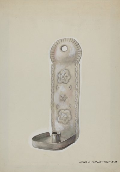 Tin Candle Sconce by Majel G. Claflin