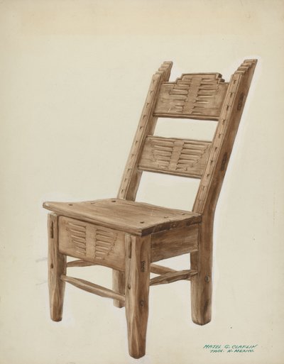 Wooden Chair by Majel G. Claflin