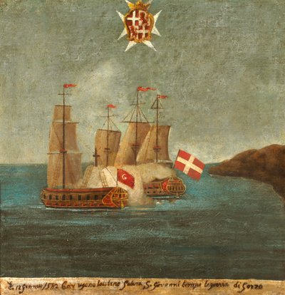 Naval Battle, 1582, Gozo by Maltese School