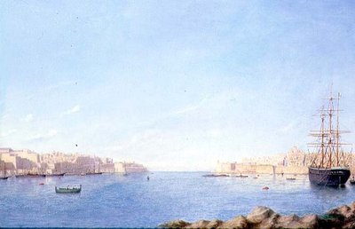 Valletta Harbour by Maltese School