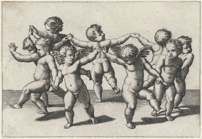 Dancing Putti by Marcantonio Raimondi