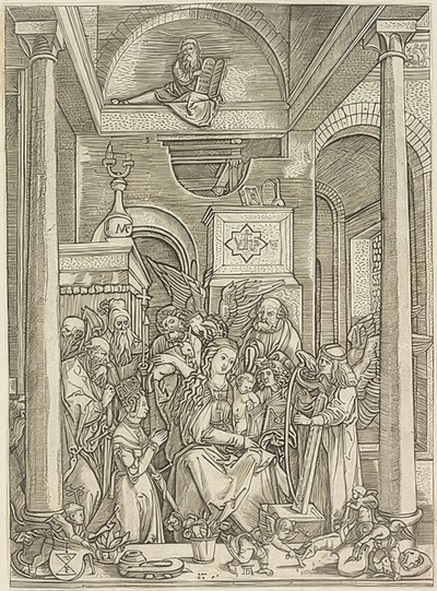 Glorification of Mary by Marcantonio Raimondi