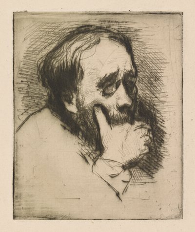 Three-Quarter Portrait of Edgar Degas by Marcellin Desboutin