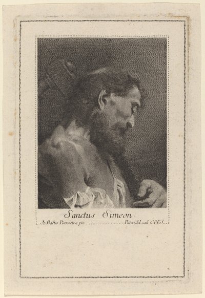 Saint Simeon by Marco Alvise Pitteri after Giovanni Battista Piazzetta