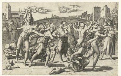 Massacre of the Innocents in Bethlehem by Marco Dente (possibly)