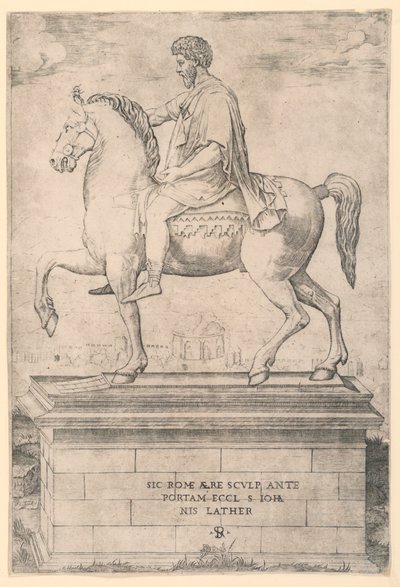 Equestrian Statue of Marcus Aurelius by Marco Dente
