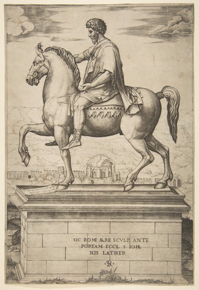 Equestrian Statue of Marcus Aurelius by Marco Dente
