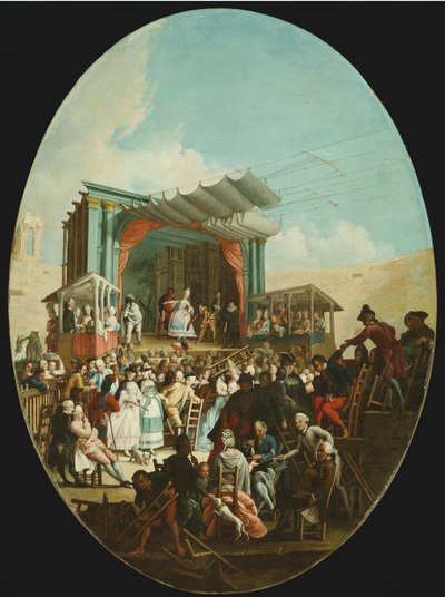 An Italian Comedy in Verona, 1772 by Marco Marcola