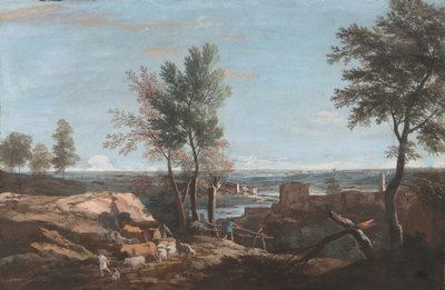 Extensive Pastoral Landscape, ca. 1700-1730 by Marco Ricci