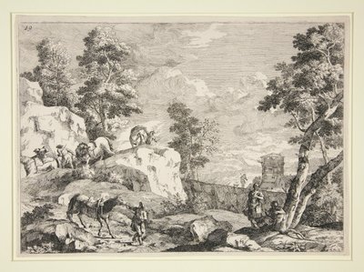 Landscape with Four Horsemen by Marco Ricci