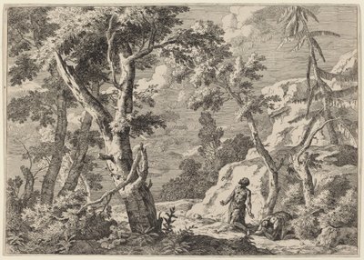 Two Men Penitent in the Wilderness by Marco Ricci