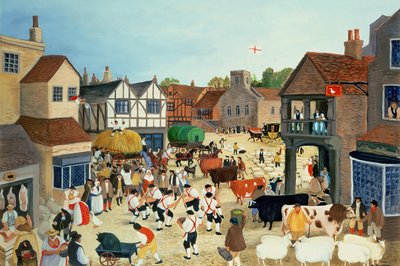 18th Century Mayfair Cattle Market by Margaret Loxton