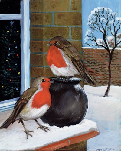 Robins in the Snow by Margaret Loxton