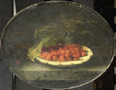 Still Life with Strawberries in a White Bowl by Margaretha Roosenboom