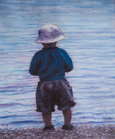 Contemplating a Swim by Margo Starkey