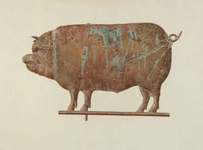 Pig Weather Vane, c. 1940 by Marian Page