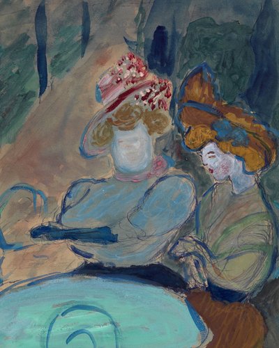 Two Women in a Street Café by Marianne von Werefkin