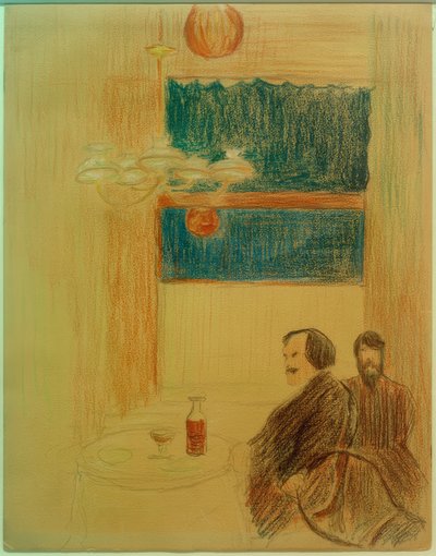 Two Men in a Pub by Marianne von Werefkin