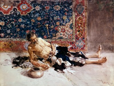 Opium Smoker by Marià Fortuny