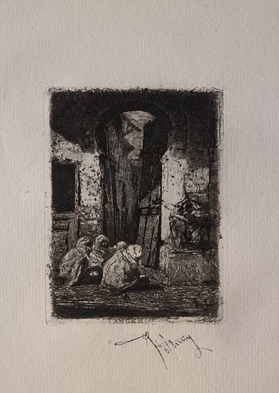 Tangier, Seated Arabs by Mariano Fortuny y Carbó