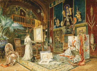 The Studio of Sarah Bernhard, 1885 by Marie Desire Bourgoin
