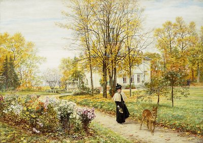 Promenade on an Autumn Day by Marie Francois Firmin Girard