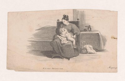 Mother with Child by Marinus Adrianus van Straten