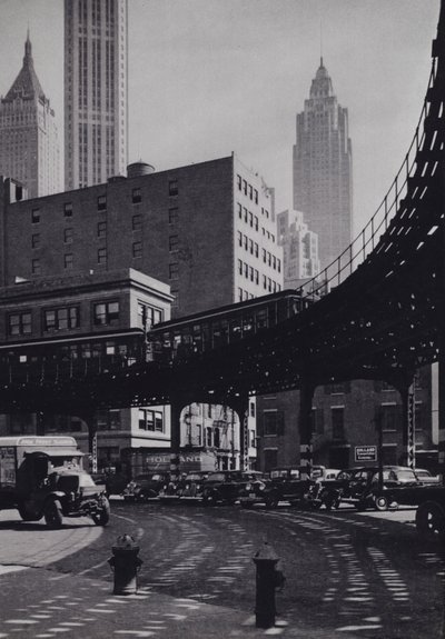 Manhattan: Coenties Slip, Elevated Railway by Mario Bucovich