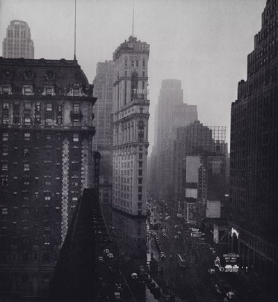 Manhattan: Rain Over Times Square by Mario Bucovich