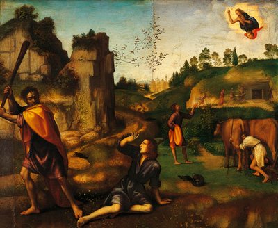 Cain killing Abel by Mariotto Albertinelli