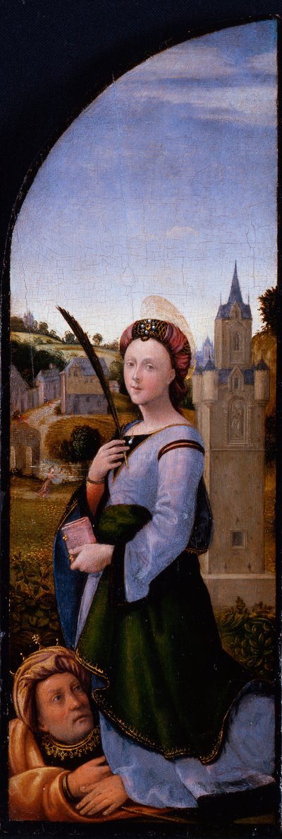 Triptych: Saint Barbara by Mariotto Albertinelli