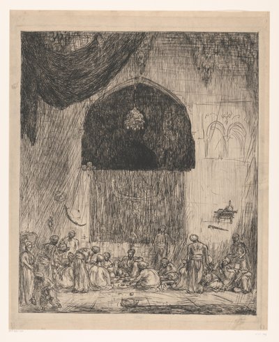 Eating, Eastern Men by Marius Bauer (signed by artist)
