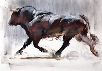 Running Bull by Mark Adlington