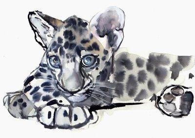 Spotty (Arabian Leopard Cub), 2008 by Mark Adlington