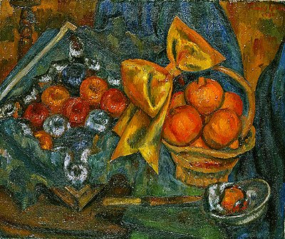 Basket of pomegranates by Mark Gertler